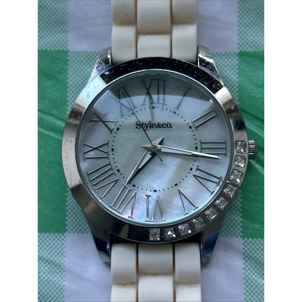 Style & Co Silver Tone MOP Dial Women’s Quartz Watch